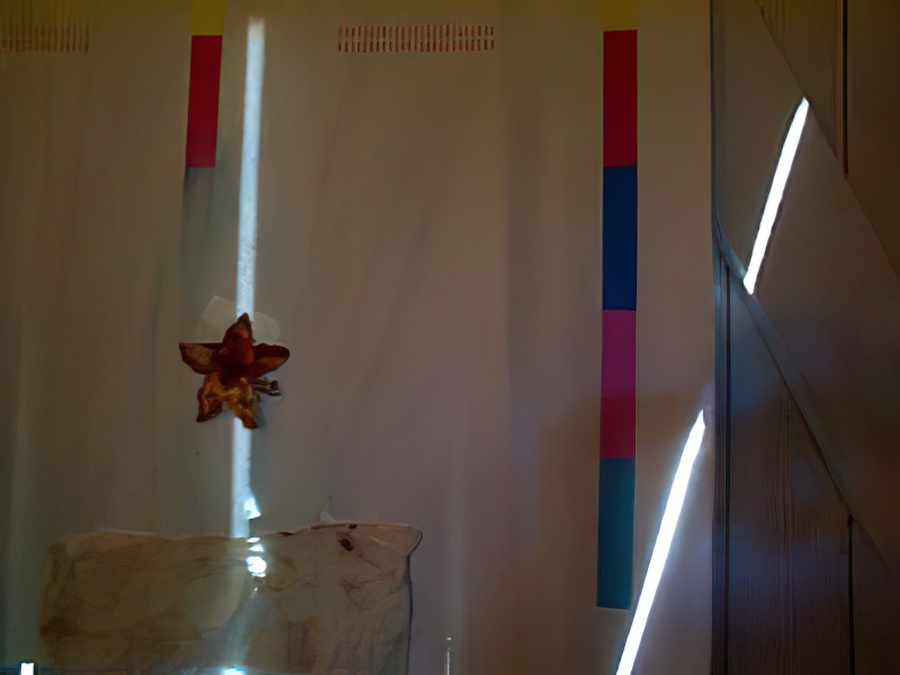 Light coming through the doors.